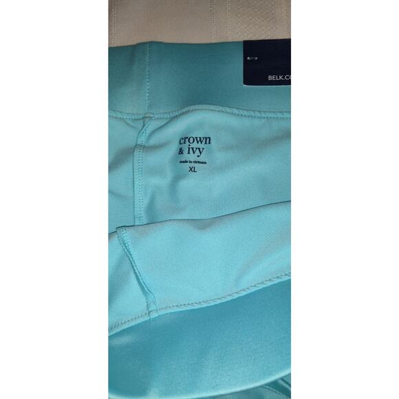 Crown & Ivy Skort Skirt + Shorts Women's Sz XL AQUA Sports Tennis Pickleball NWT - Picture 6 of 11